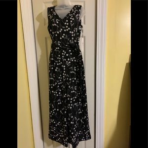 Calvin Klein floral sleeveless long romper.